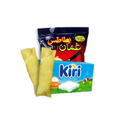Chips Oman With Kiri Cheese Roll