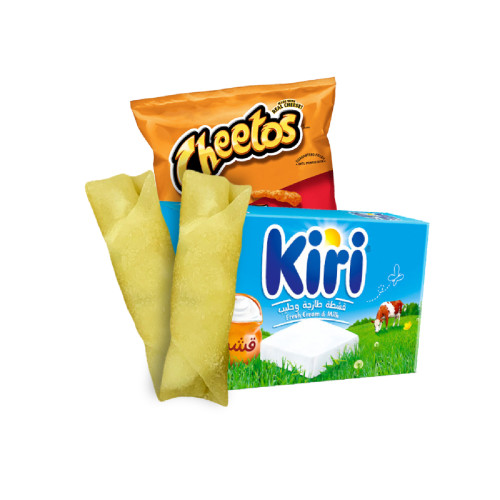 Cheetos With Kiri Cheese Roll